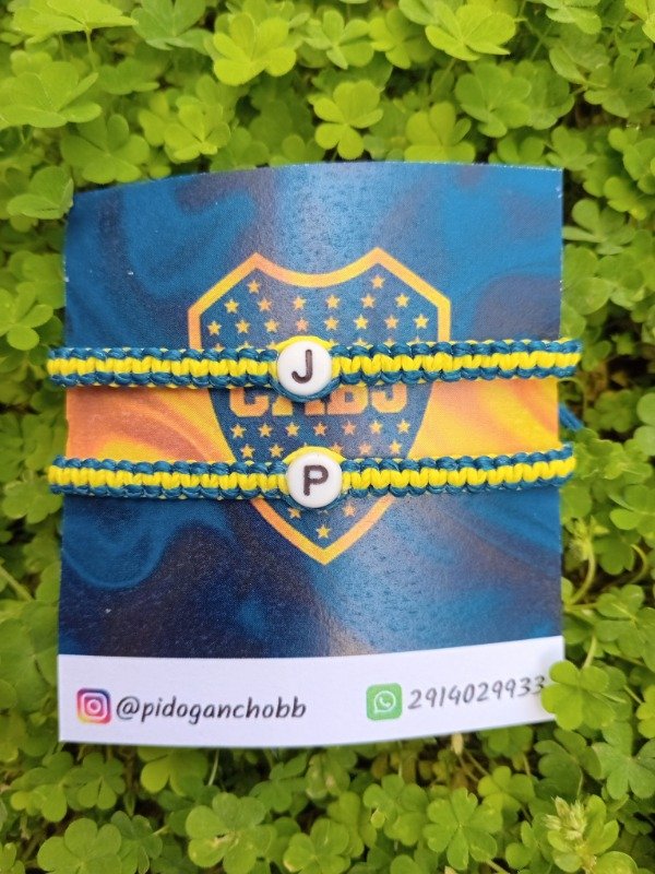 Producto - Set de 2 pulseras trenzadas cuentas acrílico (hilo enc)