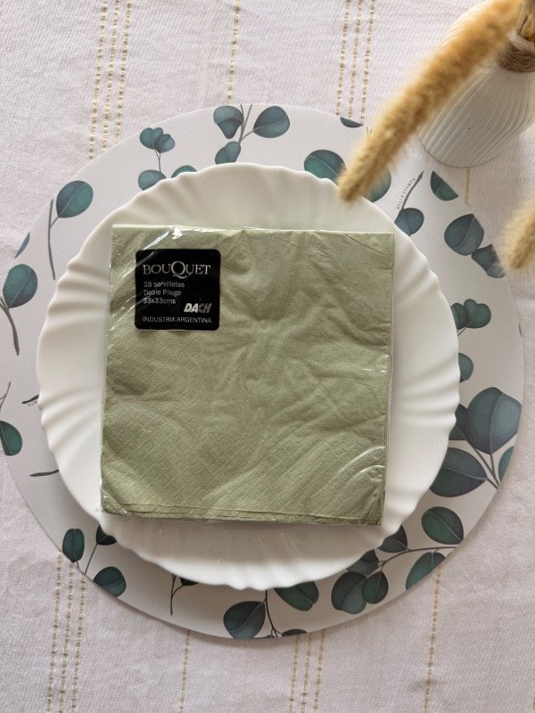 Producto - Plato de sitio - modelo Eucalipto x24u.