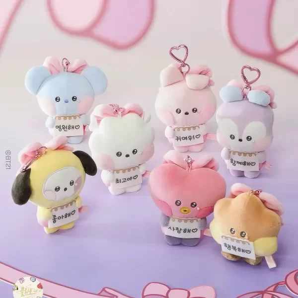 Producto - Peluchito Llavero BT21 Ribboned U - BTS, Por unidad (LINE FRIENDS) - 0