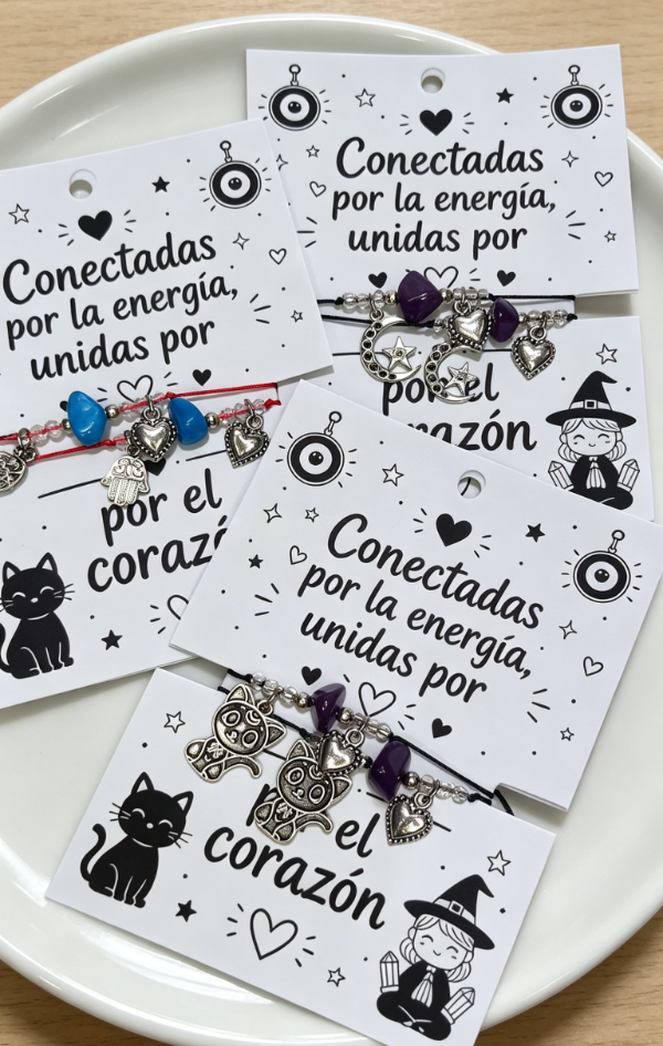 Producto - Pulseras compartidas piedra+dijes