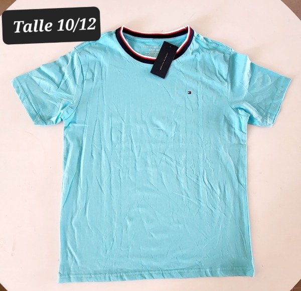 Producto - Remera manga corta Tommy Hilfiger talle 10/12 celeste