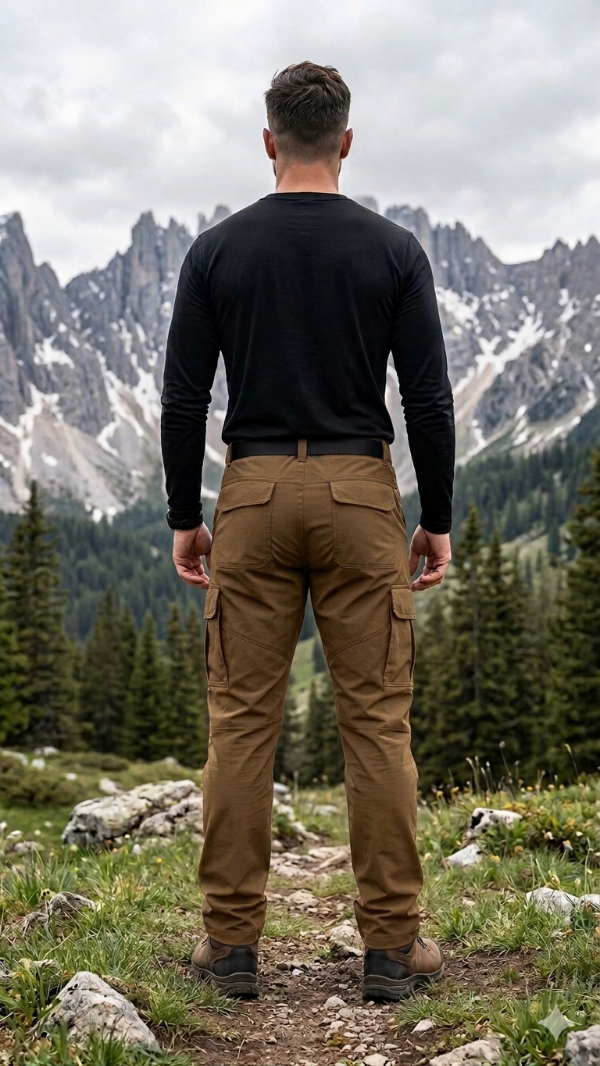 Pantalon Termico Piel Interna I.RUN 15045 Marron — imagen 2