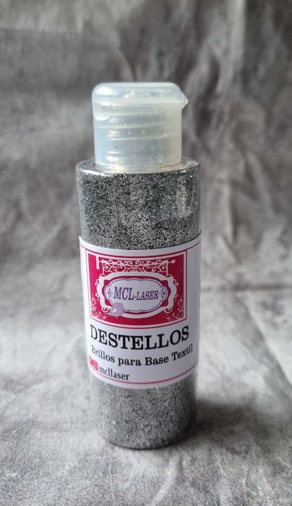 Producto - Destellos /brillos para base textil  - Plateado