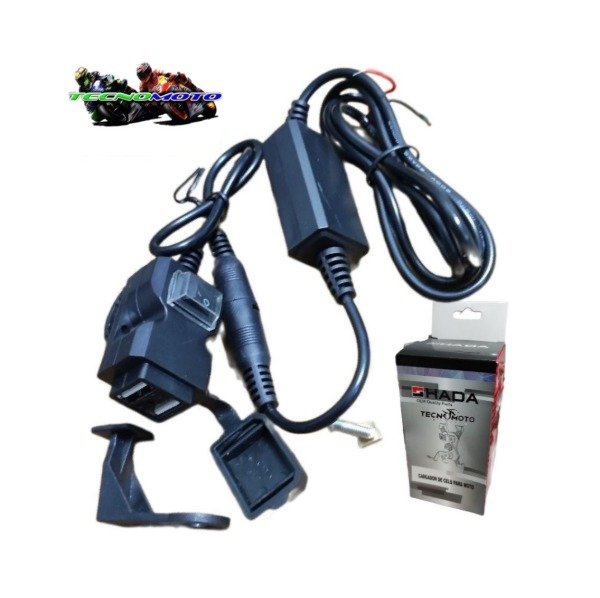 Producto - CARGADOR USB MOTOS DOBLE USB Y BOTON OFF [HADA] -49073