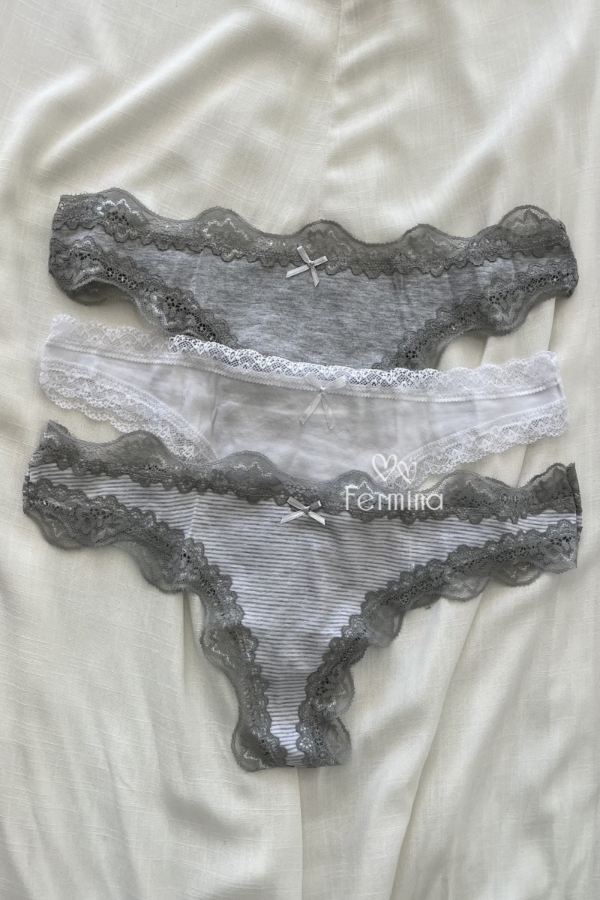 Producto - PACK X3 COLA LESS DE ALGODON "BASICO" Art. 141020 (Talle 1, 3, 4) NEW