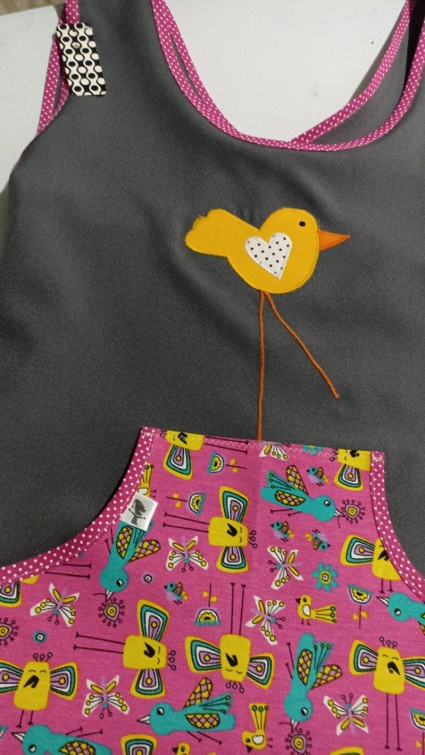 Producto - Guardapolvo Gris y fuccia