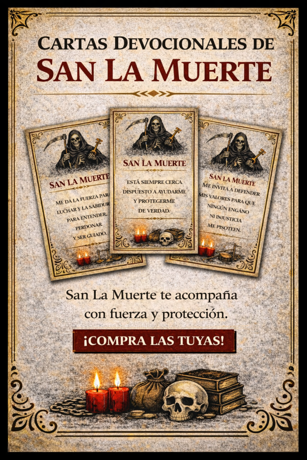 Producto - Cartas Devocionales de San La Muerte Edición Completa (20 Cartas)
