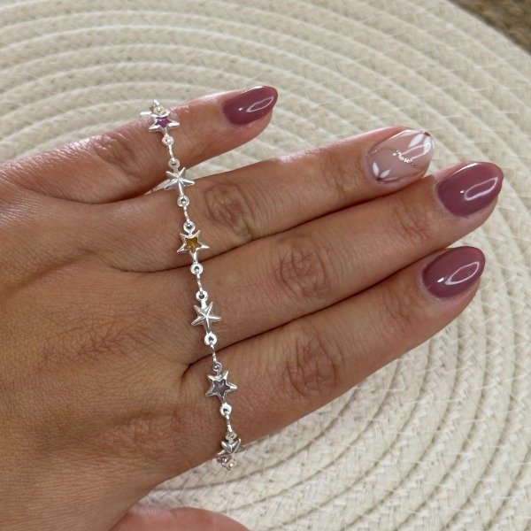 Producto - PULSERA -PLATA 925- STAR MULTICOLOR - 1