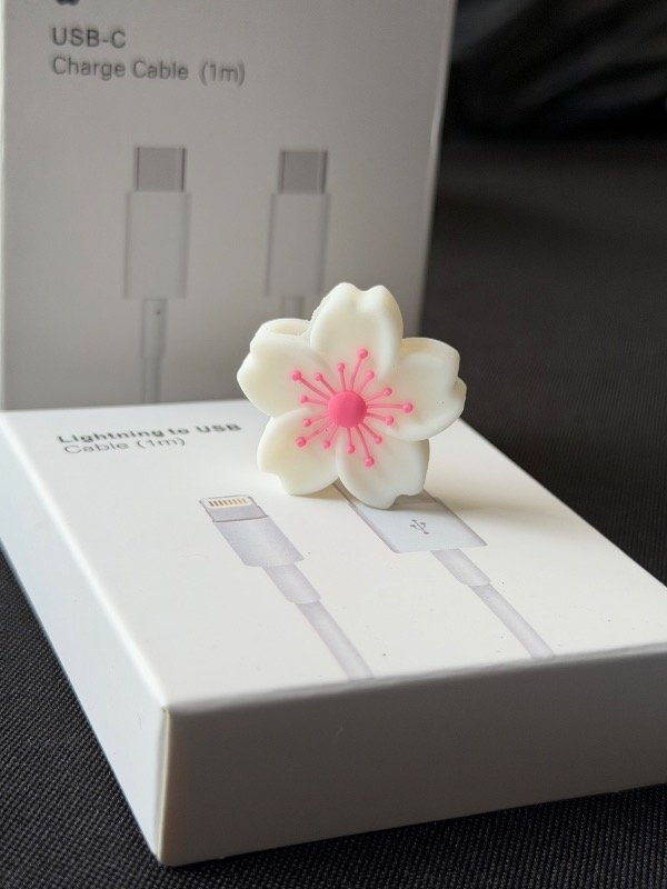 Producto - Comecable Flor blanca