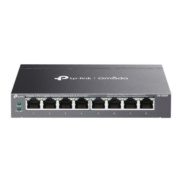Producto - Switch 8 ports Gigabit 10/100/1000Mbps RJ45 + 8 ports PoE+ -desktop -unmanaged