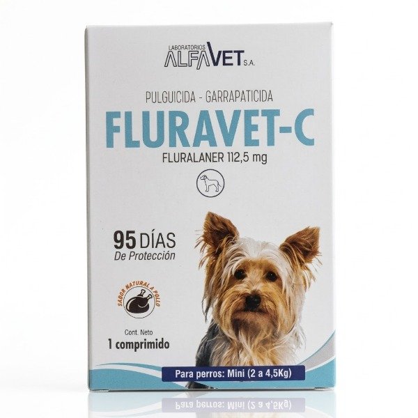 Producto - Fluravet-C 2 A 5 Kg Protección Total por 95 Días contra Pulgas y Garrapatas