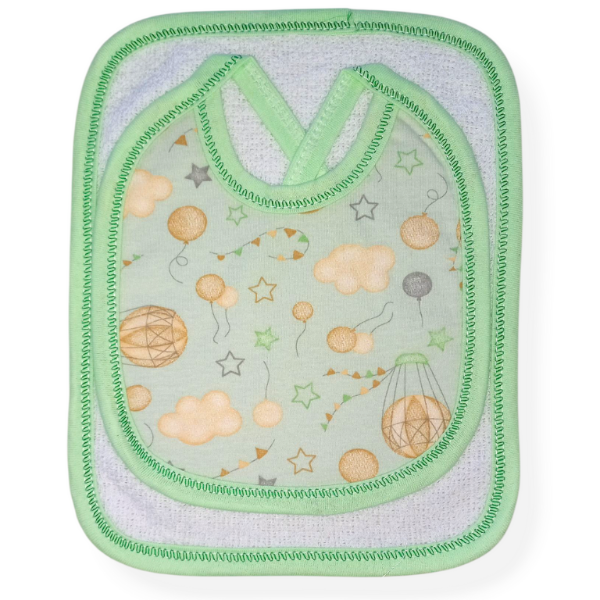 Producto - Babero con babita globos verde