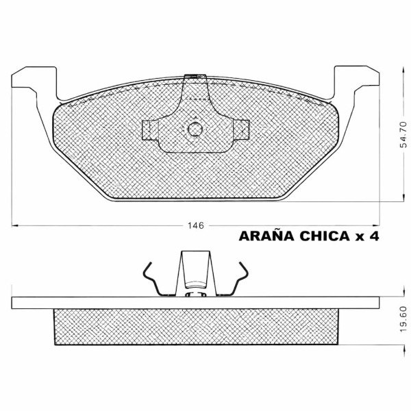 Producto - PASTILLA FRENO COBREQ VW SURAN/FOX/GOLF/BORA/AUDI A3 0515
