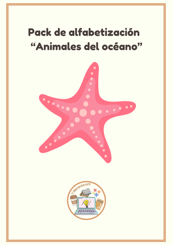Producto - Pack de alfabetización: Temática " Animales del océano"