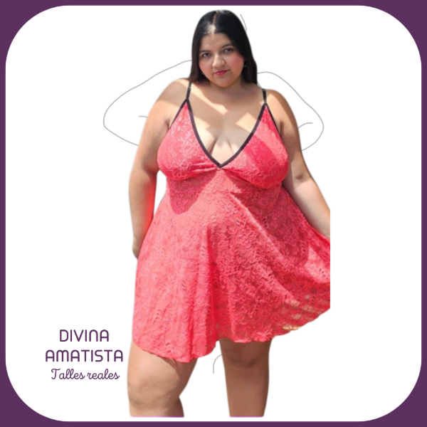 Producto - Baby doll encaje salmon