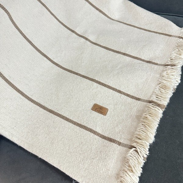 Producto - Manta Barcelona líneas finas marrones - 1