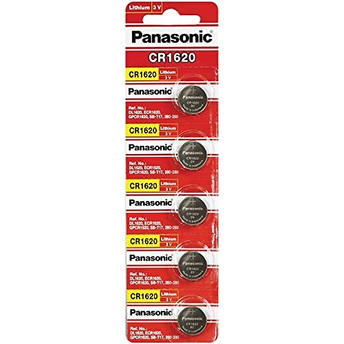 Producto - Pila de litio CR-1620 -3.0v -5 unidades -Panasonic (PNLB-1620-BVN)