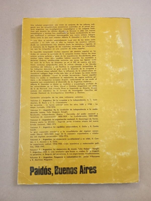 Producto - Argentina indígena, vísperas de conquista - A. Rex González - Paidós 1976 - 1