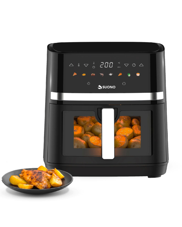 Producto - FREIDORA DE AIRE SUONO 8LTS CON VENTANA HOGO200NEG