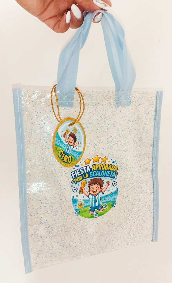 Producto - BOLSITA PVC CON GLITER PERSONALIZADA X10 SIN FUELLE (PLANAS)