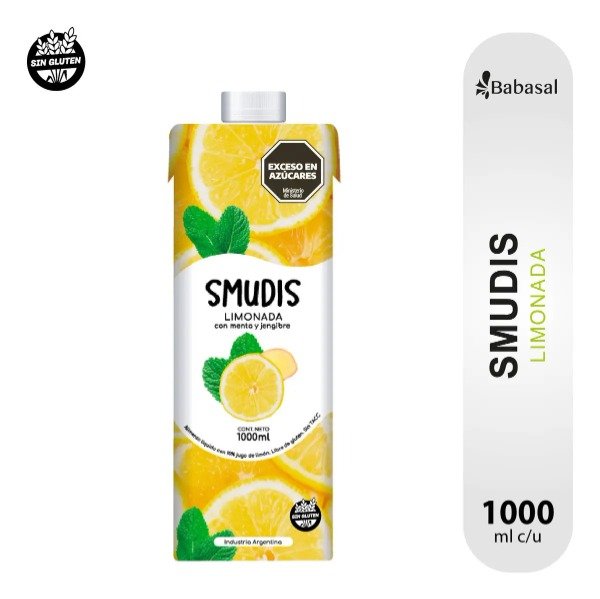 Producto - Jugo Smudis Limonada c/ menta y jengibre x 1 lt - 0