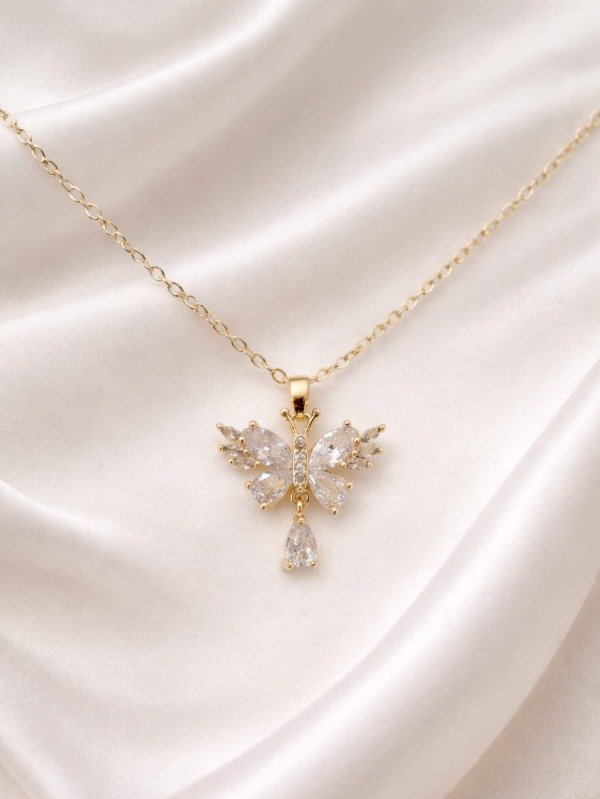 Producto - Collar AD mariposa con strass