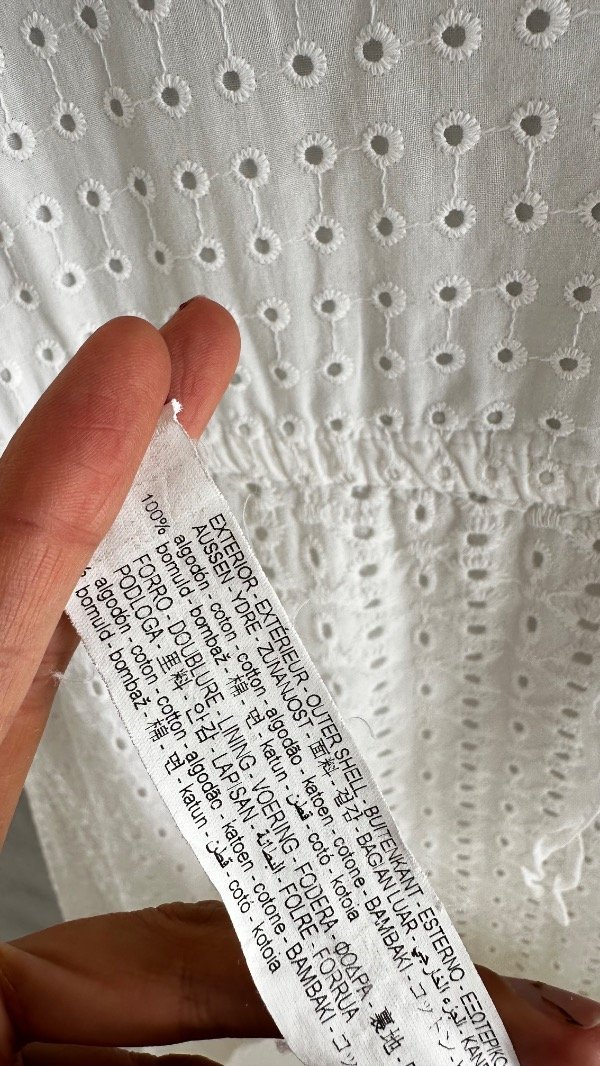 Producto - Vestido bordado perforado Zara - 11