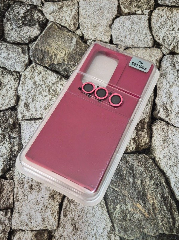 Producto - Funda silicone case con protector de cámara Samsung S23 Ultra bordo