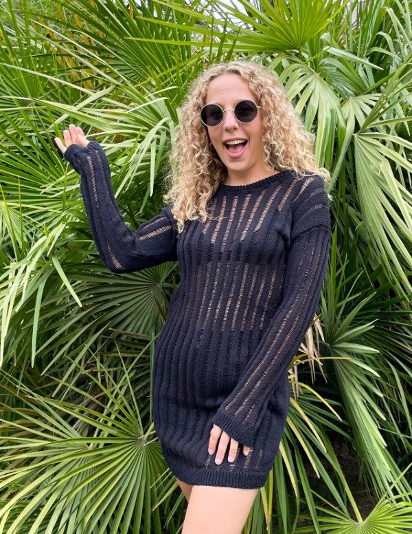 Producto - SWEATER CALADO NEGRO