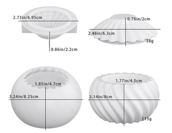 Producto - MOLDE SILICONA PORTAVELA ESPIRAL - 1