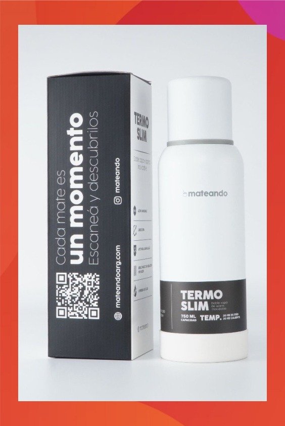 Producto - TERMO MATEANDO SLIM 750 ML. - BLANCO