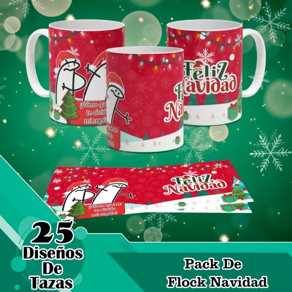 Producto - Diseños Digitales / Plantillas Para Tazas De Flork Navidad