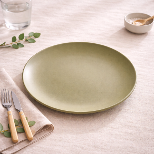 Producto - Plato Playo 26 cm Oxford unni oliva