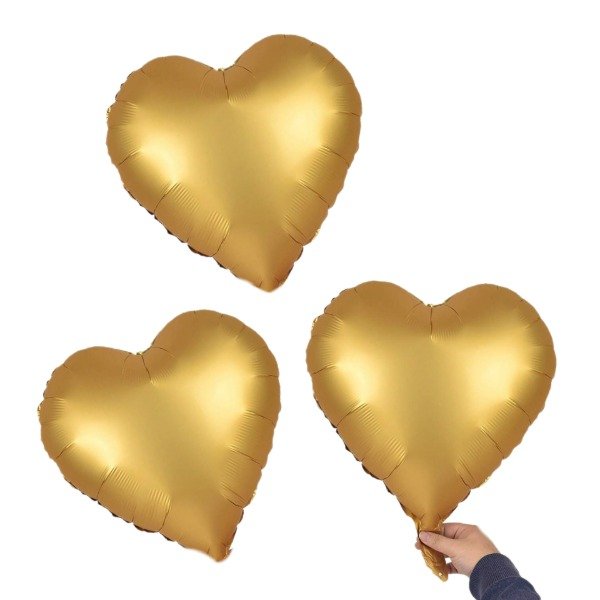 Producto - Globo corazón 25 cm o 10" Dorado Satinado