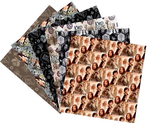 Producto - Pack Señor de los Anillos 6 Cortes 20x20 Tela Patchwork + entretela