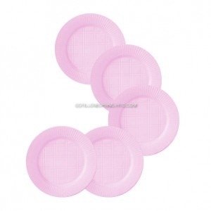 Producto - Plato Plástico Chico 17cm Rosa x50 Unidades