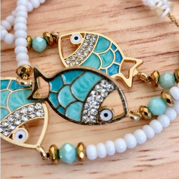 Producto - Set Pulseras Ocean Fish Rose x 3