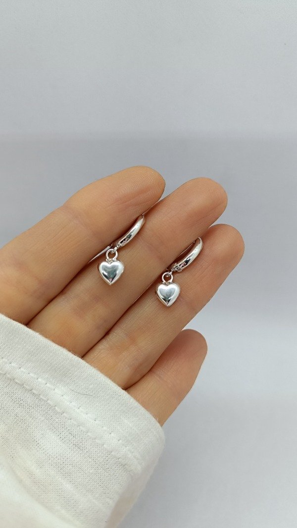 Producto - Argollitas con Corazón Macizo - 1