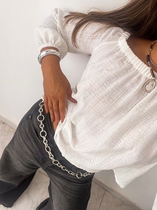 Producto - Cinto Cadena Argo Plateado