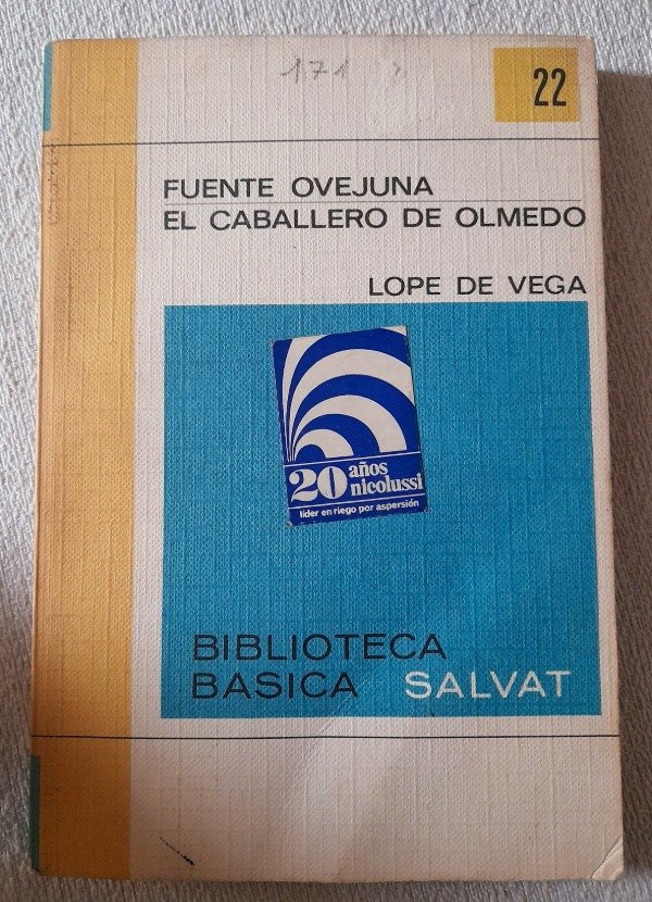 Producto - Fuente Ovejuna - El Caballero De Olmedo - Lope De Vega - Biblioteca Salvat #22