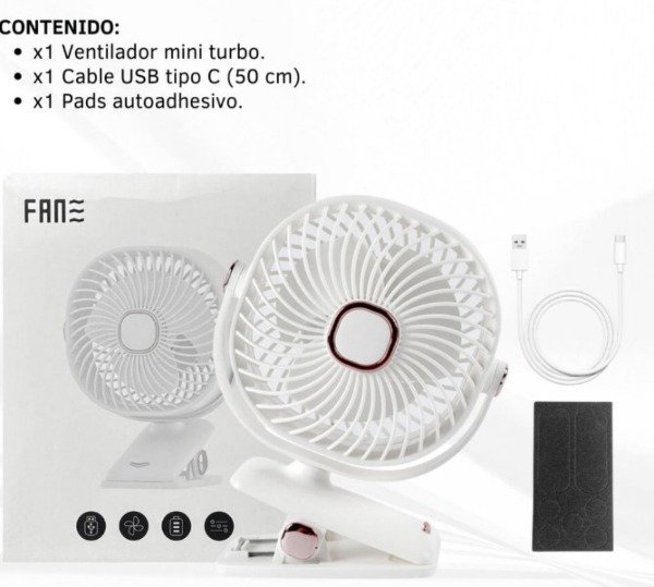 Producto - MI VENTILADOR CLIP RECARGABLE