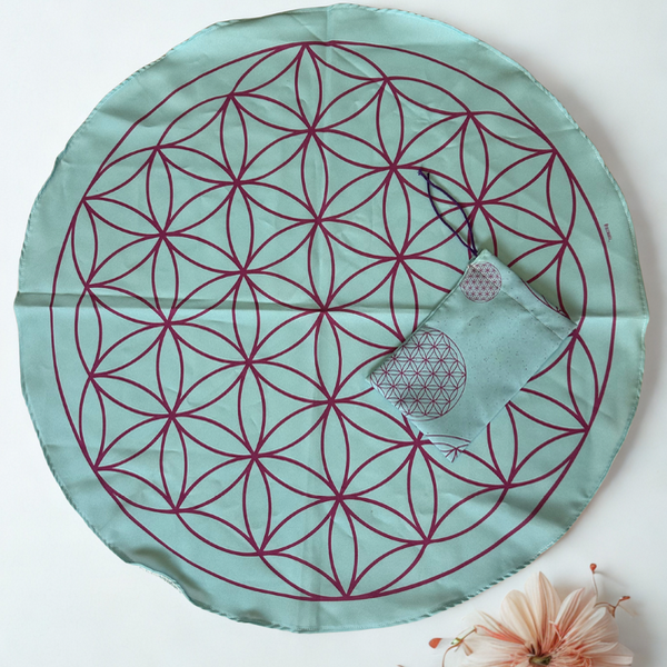 Producto - Paño + Bolsa Tarot Flor de la Vida