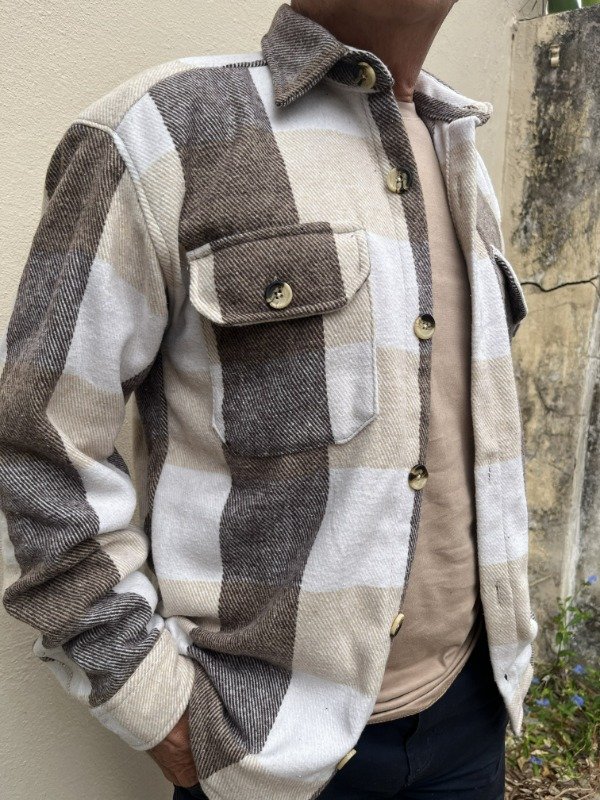 Producto - Camisaco Estilo escoses -  Beige