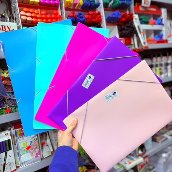 Producto - Carpeta 3 SOLAPAS CON ELASTICO A4 Colores pasteles - 0