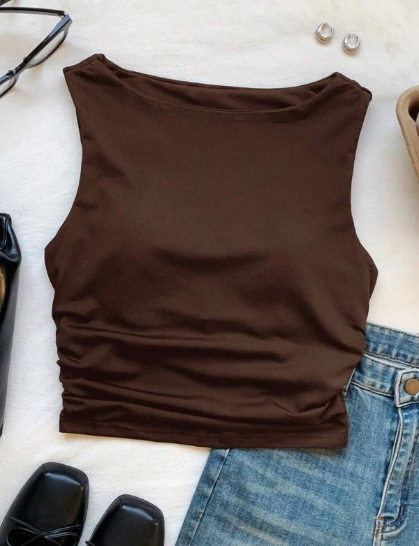Producto - Musculosa SHEIN con push up marron - 0