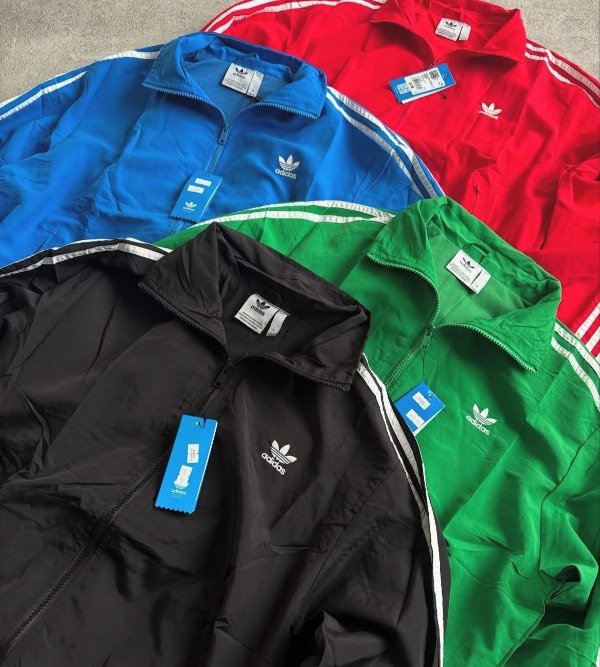 Producto - Campera Rompevientos 3 Bands - Azul - Verde - Rojo - Negro