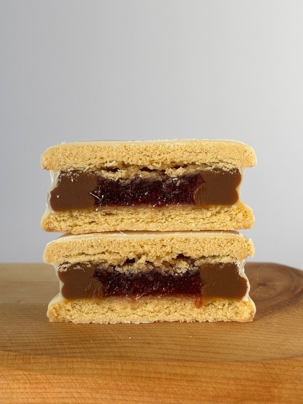 Producto - ALFAJOR CON CORAZON DE FRAMBUESA BLANCO