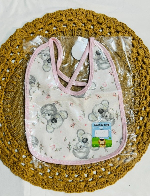 Producto - Babero con tela impermeable - koalas - rosa