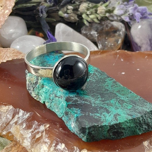 Producto - Anillo de Alpaca con obsidiana - 1