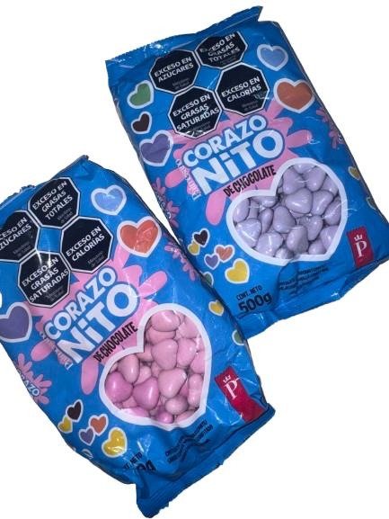 Producto - Lentejas de Chocolate CORAZÓN x Color x 500 gr